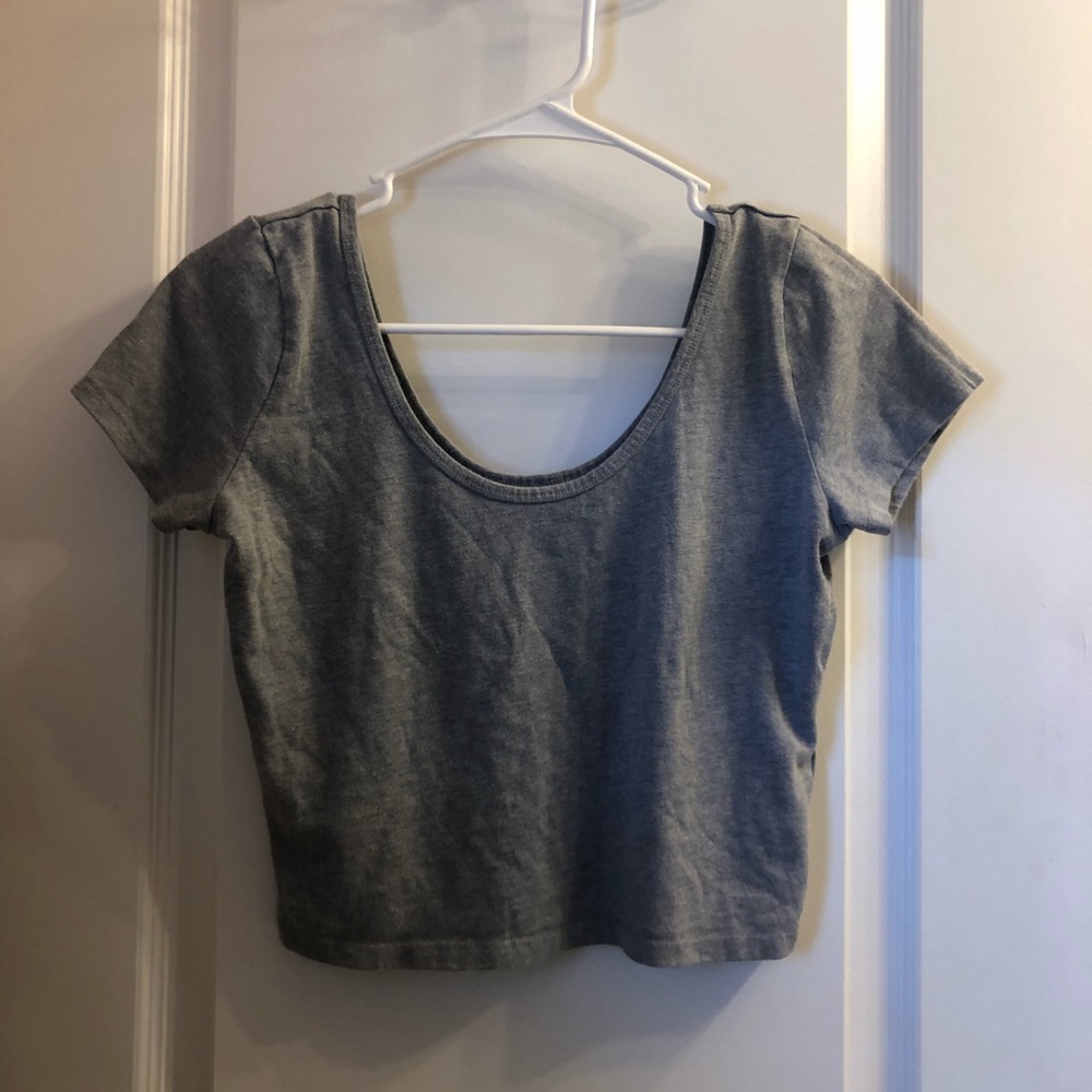 Grey crop top